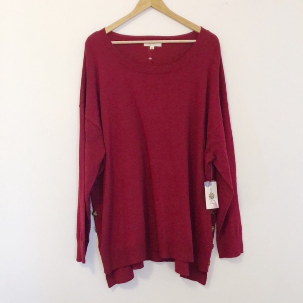 NWT Anthropologie Peyton Primrose Side Button Sweater